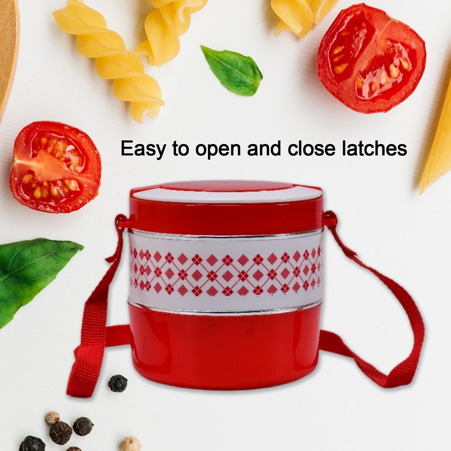 2-layer insulated lunch box in blue. 2-layer insulated lunch box in blue.